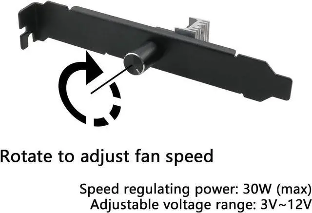 Alt view image 2 of 5 - PC Case Fan Governor PWM Temperature Control 3Pin/4pin PCI Cooling Fan Speed Controller SATA Power Supply