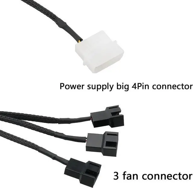 Alt view image 4 of 5 - PC Case Fan Governor PWM Temperature Control 3Pin/4pin PCI Cooling Fan Speed Controller SATA Power Supply