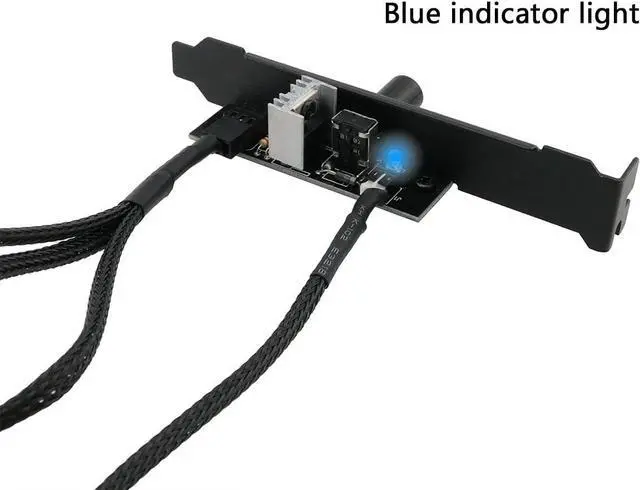 Alt view image 5 of 5 - PC Case Fan Governor PWM Temperature Control 3Pin/4pin PCI Cooling Fan Speed Controller SATA Power Supply