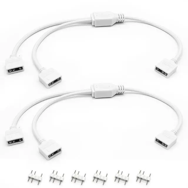 Main image of 2PCS White ARGB Spliter Cables, 5V 3-Pin Addressable RGB 1-to-2 Y Spliter Cables, for Computer Chassis, 1 to 2 ARGB Cables, 1-to-2 ARGB Extension Cables, 11.8 Inches