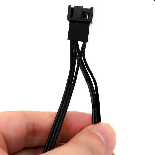 Alt view image 3 of 4 - PWM Fan Hub Stringing, PC CPU Cooling 4 PIN/3 PIN Fan Power Cable Hub Splitter Extension Cable Adapter Sleeved Fan Splitter for Desktop Computer Cooler Fans 1 to 6 Way