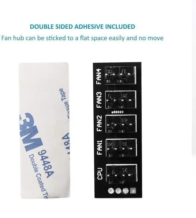 Alt view image 4 of 5 - PANO-MOUNTS PWM Fan Hub Cable - 3Pin/4Pin PC Case Fan Splitter with 1-to-5 Expansion for CPU Cooler, ITX Mining Rig (2-Pack)