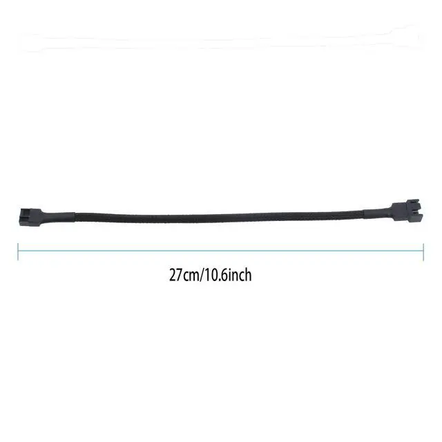 Alt view image 6 of 6 - 12pcs 10.6 inch 4-Pin PWM Fan Splitter Cable PC Fan Extension Cable, CA PWM Fan Extension Cable for Computer ATX Case Cooling Fan Cable