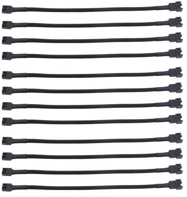 Main image of 12pcs 10.6 inch 4-Pin PWM Fan Splitter Cable PC Fan Extension Cable, CA PWM Fan Extension Cable for Computer ATX Case Cooling Fan Cable