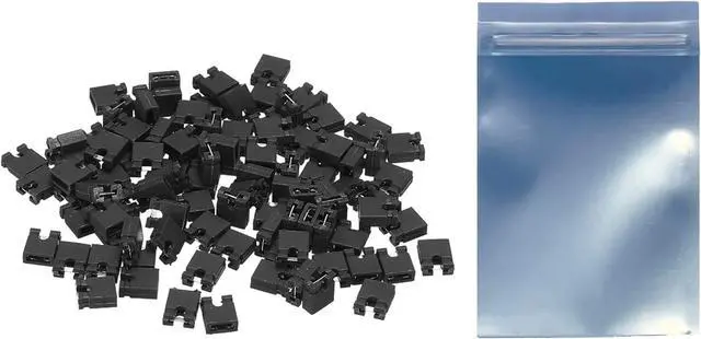 Alt view image 3 of 3 - 100pcs 2.54mm Black Jumper Caps Standard Circuit Board Jumper Cap Shunts Short Circuit Connection Pin Blocks