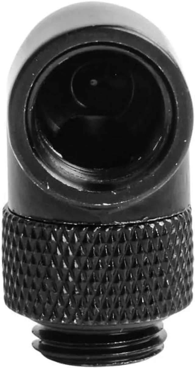 Alt view image 4 of 5 - 6 Pack G1/4" Thread Male to Female Extender Fitting, 90° Rotary Fitting Adapter Connector for Computer Water Cooling System, Black