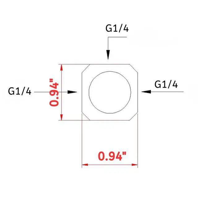 Alt view image 5 of 5 - 2 Pack G1/4" Thread, 3-Way Ball Fitting Extender or Connector for The Computer Water Cooling System, Durable Brass/Copper Material, Silver