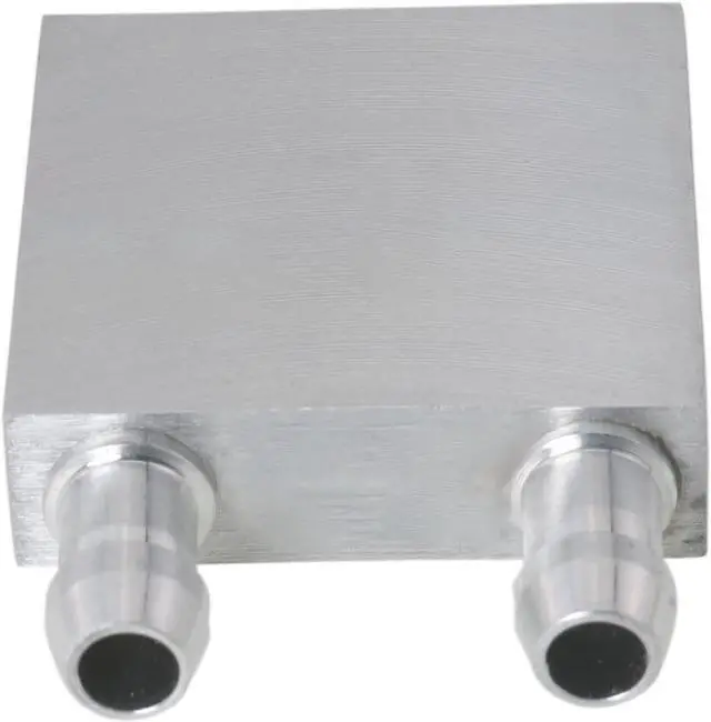 Alt view image 3 of 4 - Water Cooling Block ZCZQC 2PCS 40 x 40 x 12mm Silver Aluminum Liquid Water Cooler Endothermic Head Heat Sink System for PC Computer CPU Graphics Radiator Heatsink