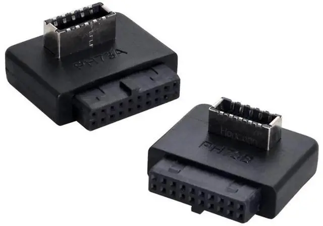 Alt view image 5 of 6 - 2pcs USB 3.1 Front Panel Socket Key-A Type-E to USB 3.0 20Pin Header Male Extension Adapter for Motherboard