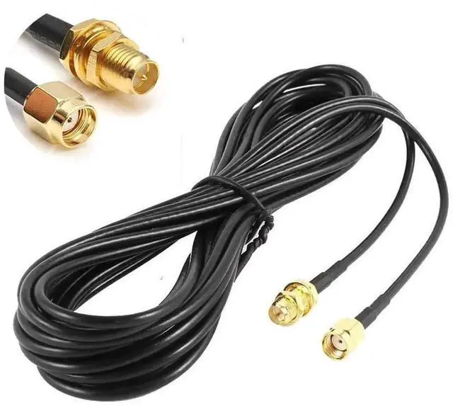 Main image of 20m 66ft Cable RP-SMA Coaxial Extension Cable Male to Female Connector for Wireless LAN Router Bridge & Cellular Antenna Extension Wireless Network Card Security IP Camera