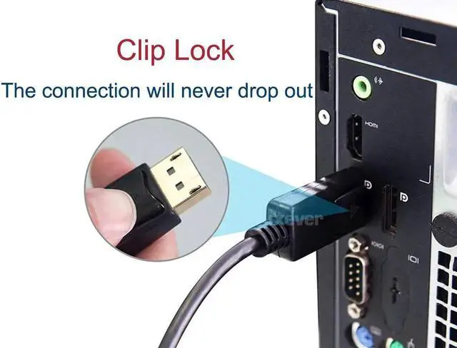 Alt view image 5 of 7 - 4K DisplayPort to HDMI Adapter Cable 2Pack, iXever DP to HDMI Converter Adaptor Compatible for HP, Dell, GPU, AMD, NVIDIA, Male to Female,Uni-Directional