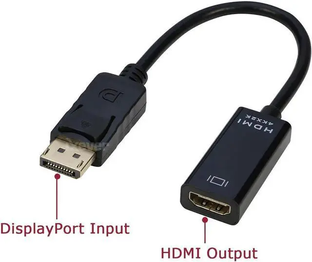 Alt view image 2 of 7 - 4K DisplayPort to HDMI Adapter Cable 2Pack, iXever DP to HDMI Converter Adaptor Compatible for HP, Dell, GPU, AMD, NVIDIA, Male to Female,Uni-Directional