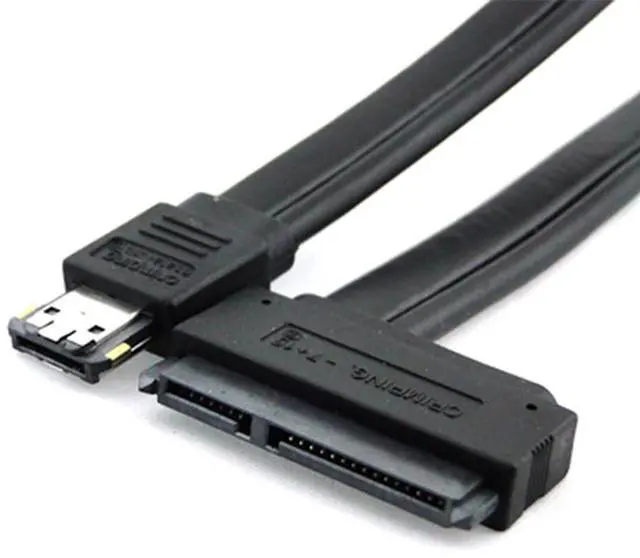 Alt view image 7 of 7 - 50cm Dual Power 12V and 5V eSATAp Power ESATA USB 2.0 Combo to 22Pin SATA Cable for 2.5" 3.5" Hard Disk Drive