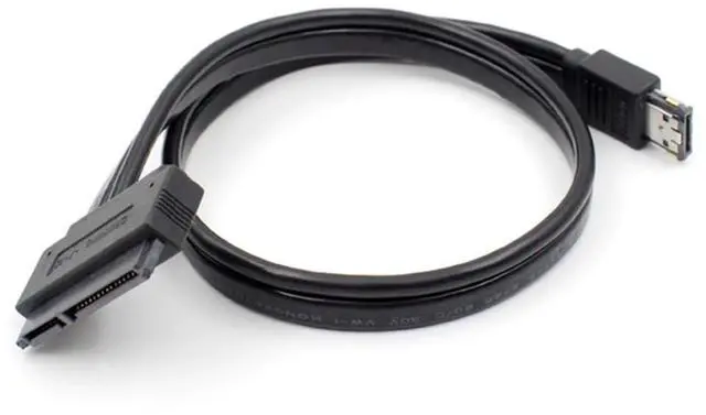 Alt view image 3 of 7 - 50cm Dual Power 12V and 5V eSATAp Power ESATA USB 2.0 Combo to 22Pin SATA Cable for 2.5" 3.5" Hard Disk Drive