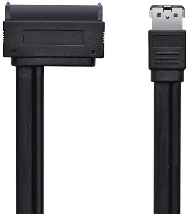 Alt view image 6 of 7 - 50cm Dual Power 12V and 5V eSATAp Power ESATA USB 2.0 Combo to 22Pin SATA Cable for 2.5" 3.5" Hard Disk Drive