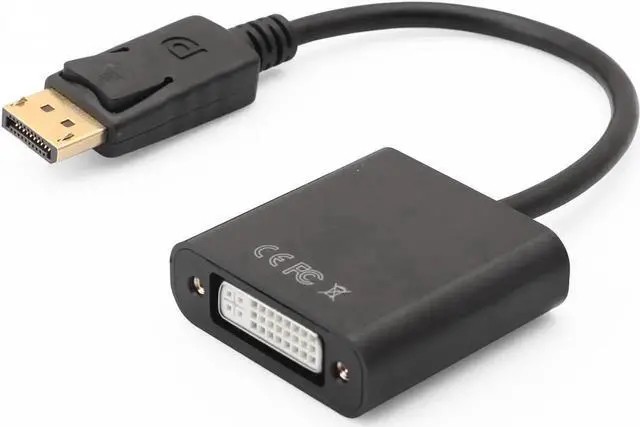 Main image of WISDUM DisplayPort to DVI DVI-D Single Link Adapter, Display Port to DVI Converter Male to Female Black Compatible for HP and Other Brand