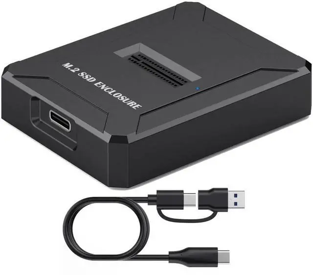Main image of WISDUM Vszerda M.2 NVMe & SATA SSD Reader Adapter, M.2 SSD to USB C Docking Station for M.2 (M Key, B+M Key) NVMe and SATA NGFF SSD Size for 2280 2260 2242 2230 22110 Enclosur
