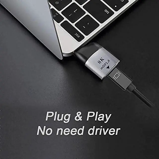 Alt view image 2 of 5 - WISDUM USB C to Mini DisplayPort Adapter 4K 60hz for Tablet Phone Laptop Mini DP Display Port to USB Type C Cable