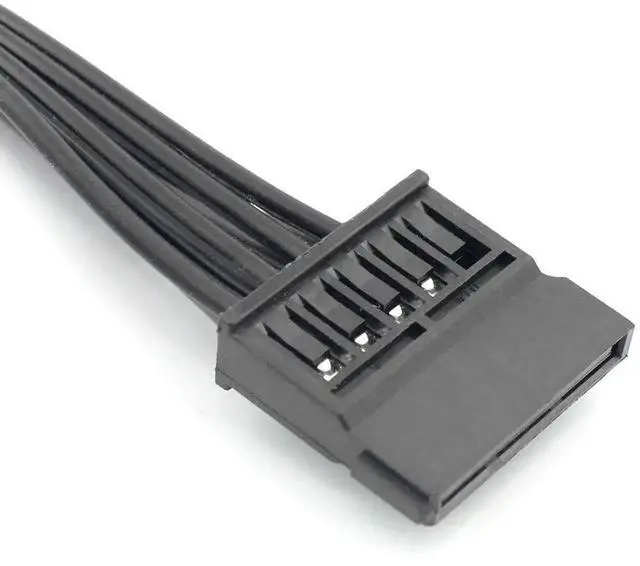 Alt view image 3 of 6 - WISDUM 2 Pack 4pin IDE to 15Ppin Female SATA Power Cable 1 to 5 IDE Large 4P to SATA Hard Disk Adapter Cord Extension Cable Splitter IDE to SATA Connector