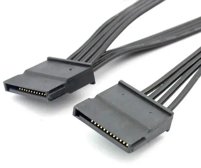 Alt view image 5 of 6 - WISDUM 2 Pack 4pin IDE to 15Ppin Female SATA Power Cable 1 to 5 IDE Large 4P to SATA Hard Disk Adapter Cord Extension Cable Splitter IDE to SATA Connector