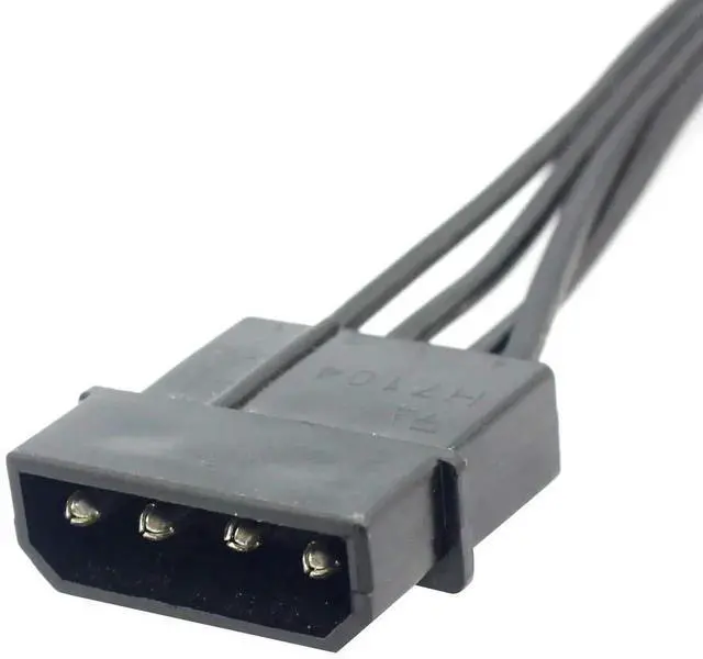 Alt view image 4 of 6 - WISDUM 2 Pack 4pin IDE to 15Ppin Female SATA Power Cable 1 to 5 IDE Large 4P to SATA Hard Disk Adapter Cord Extension Cable Splitter IDE to SATA Connector