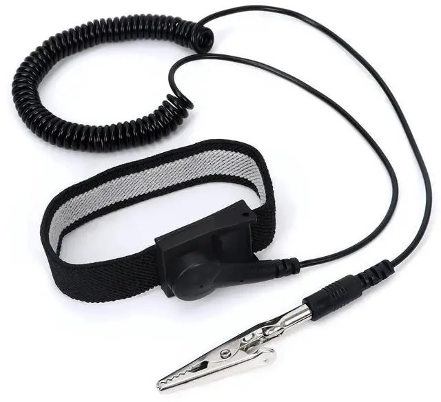 Main image of WISDUM Anti Static Wrist Strap, 11" Antistatic Wrist Band Grounding Bracelet ESD Wrist Strap Adjustable wristband with Alligator Clip, Extra Long Cord for PC Computer Building Electronics Repair