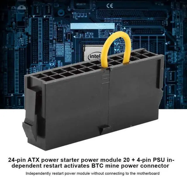 Alt view image 6 of 7 - WISDUM a 24-Pin ATX Power Supply Jumper Bridge Tool,24Pin ATX Power Supply Starter Power Module 20+4 Pin PSU Reboot Connecter for Miner Machine