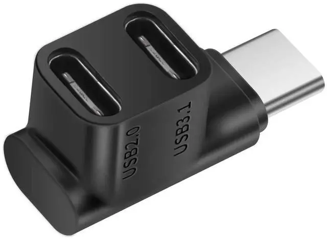 Main image of WISDUM Dual USB C Data Splitter Adapter 2-in-1 USB Type C Connectors Support 100W Fast Charge, USB3.1 (10Gbps) Data Transfer and 4K (60Hz) Resolution