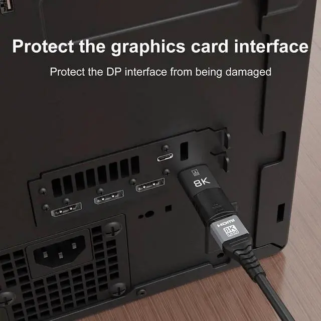 Alt view image 5 of 6 - WISDUM
8K@30Hz DisplayPort to HDMI-compatible Adapter Converter Display Port Male DP to Female HD TV Cable Adapt Video For PC TV Laptop