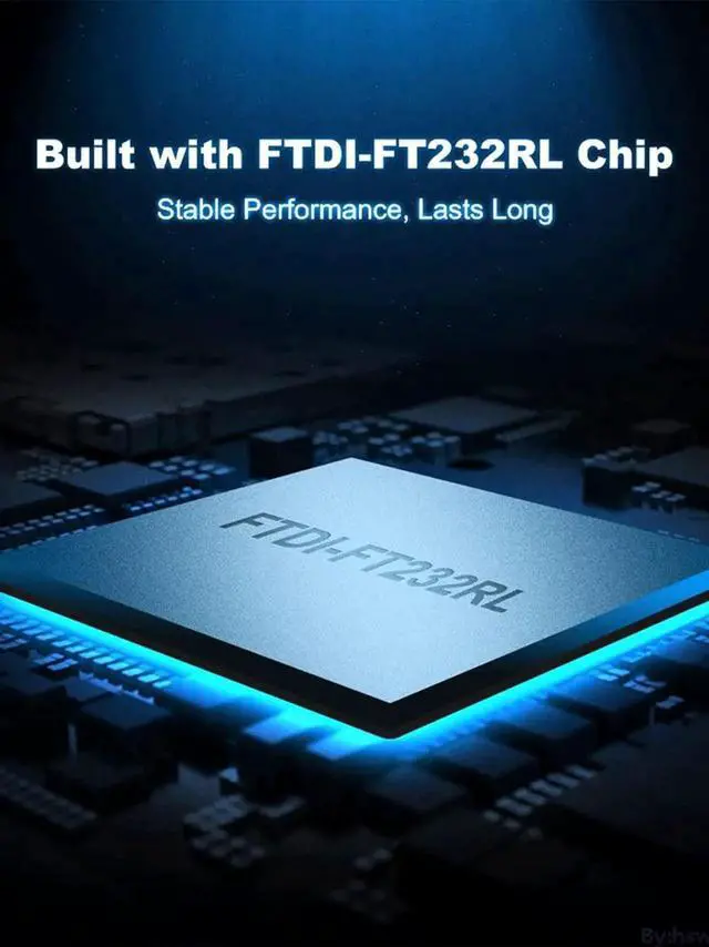 Alt view image 3 of 7 - WISDUM USB to RS232 Adapter with FTDI Chipset, USB to RS232 Male DB9 Serial Converter for Cashier Register, Modem, Scanner, Industrial Machinery, CNC, Black