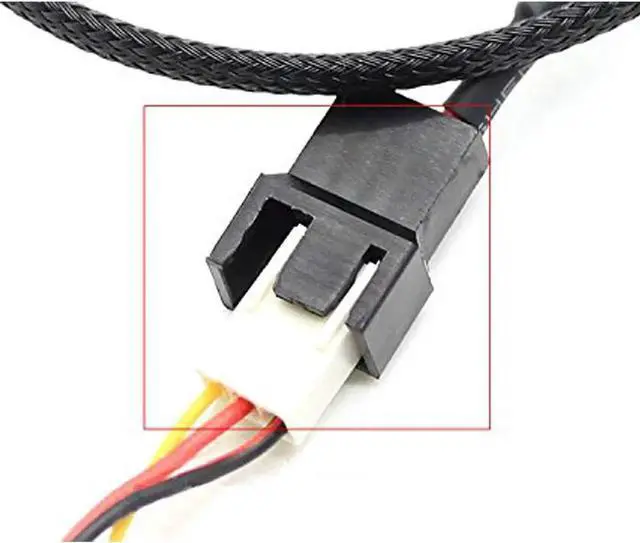 Alt view image 5 of 5 - 2 Pack USB to 3-Pin / 4-Pin PWM 5V USB Sleeved Fan Power Adapter Cable, USB to 3 Pin / 4 Pin Case Fan Adapter Connector Cable (USB-3Pin/4Pin Cable)