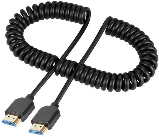 Main image of 8K Coiled HDMI Cable 3FT-8FT, HDMI Coild Cable 48Gbps, Extreme Thin HDMI Male to Male Cable 8K@60Hz Compatible with Monitor, Laptop, UHD TV, PC