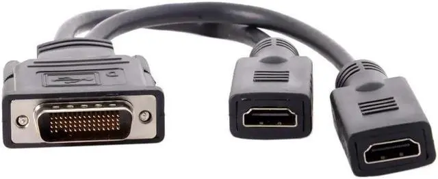 Alt view image 4 of 6 - DMS 59 Pin to 2 HDMI Cable, DMS 59 Pin Male to HDMI Female Dual Monitor Extension Cable Adapter for LHF Graphics Card (DMS 59 pin Dual hdmi)