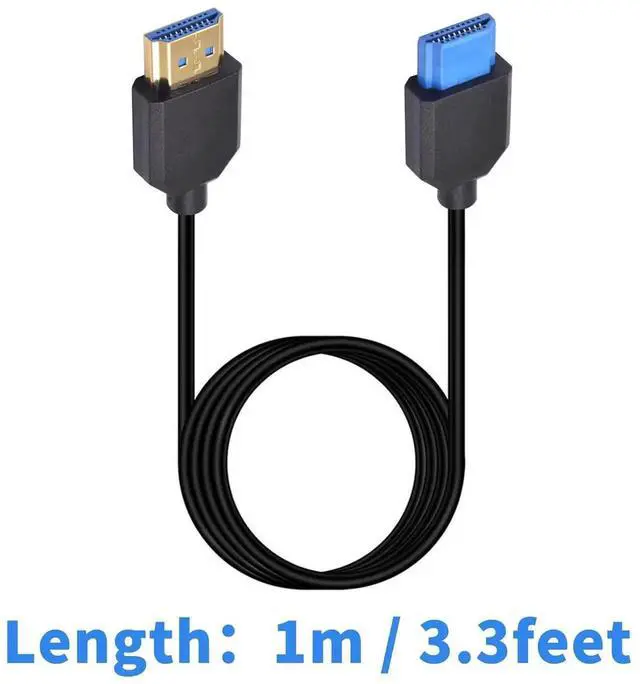 Alt view image 2 of 7 - 8K HDMI Cable 3.3feet/1M, 48Gbps Ultra-Thin Short HDMI Cable, Standard HDMI Male to HDMI Male Cable with 8K 60Hz Video and 3D HDR for TV/Xbox, Monitor,PC ect (Male to Male)