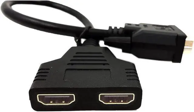 Alt view image 3 of 4 - DIXSG DVI to HDMI CableSinLoon Gold-Plated DVI Male 24 1 Pin to Dual Hdmi Female 1080p Hdmi Video Converter Adapter Splitter Cable