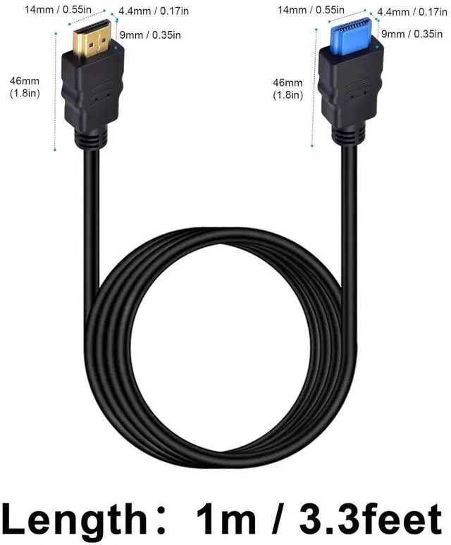 Alt view image 5 of 7 - DIXSG 4K HDMI to HDMI Cable, HDMI Cable High Speed HDMI 2.0 Cord, Short HDMI Male to Male Supports 4K@60Hz 18Gbps, with Silicone HDMI Port Suitable for Factory Testing 3.3FT /1M