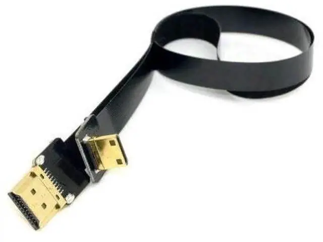 Alt view image 5 of 5 - WISDUM 90 Degree Down Angled FPV Mini HDMI Male to HDMI Male FPC Flat Cable 50cm for Multicopter Aerial Photography