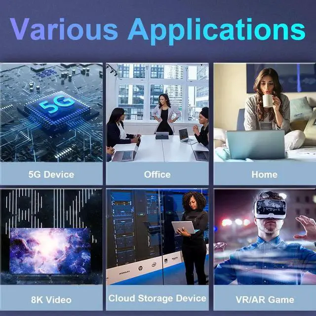 Alt view image 6 of 7 - DIXSG Cat 8 Ethernet Cable 1.5ft (2 Pack), Outdoor&Indoor, High Speed 26AWG Internet Cable 40Gbps 2000Mhz, Shielded Direct Burial RJ45 Network Cable,Weatherproof&UV Resistant Cable for Gaming/Router/M