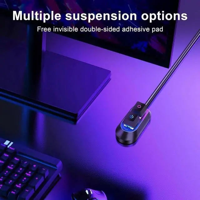 Alt view image 7 of 7 - WISDUM External Power Button for Desktop, PC Power Switch, Push Button, Manual Operation, Black