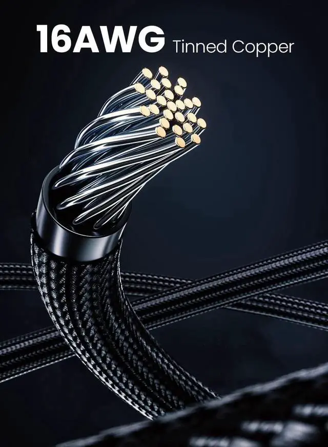 Alt view image 3 of 7 - WISDUM 16pin GPU Cable to 4X 8 Pin Pcie Extension - PCI-e 5.0 12VHPWR Extender Cord 40cm Sleeved 12V-2x6 Cable for GeForce RTX 5090 5080 5070 5070Ti 4090 4080 4070ti 3090Ti (16AWG/Black)