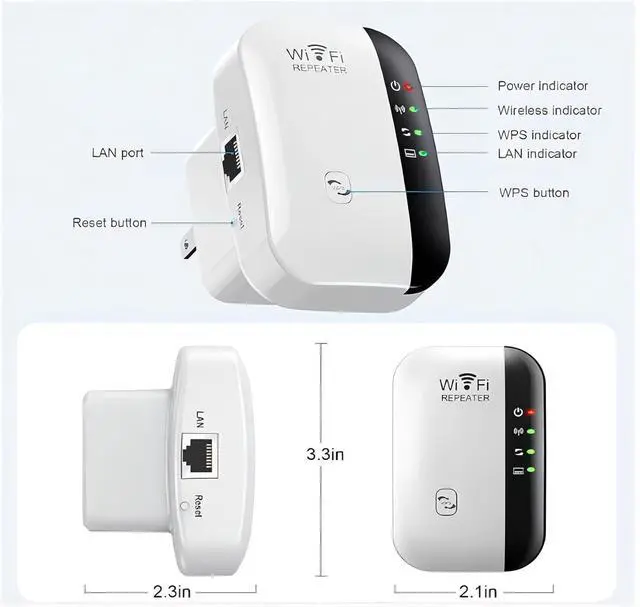 Alt view image 2 of 7 - WiFi Extender, WiFi Extenders Signal Booster for Home Up to 5000 sq.ft and 50 Devices, WiFi Range Extender, Wireless Repeater, Long Range Amplifier with Ethernet Port, 1-Tap Setup, Alexa Compatible