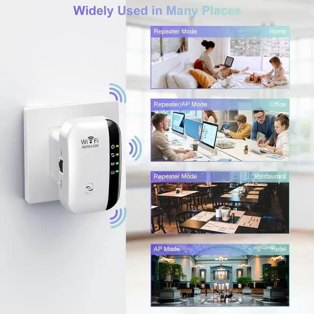 Alt view image 4 of 7 - WiFi Extender, WiFi Extenders Signal Booster for Home Up to 5000 sq.ft and 50 Devices, WiFi Range Extender, Wireless Repeater, Long Range Amplifier with Ethernet Port, 1-Tap Setup, Alexa Compatible