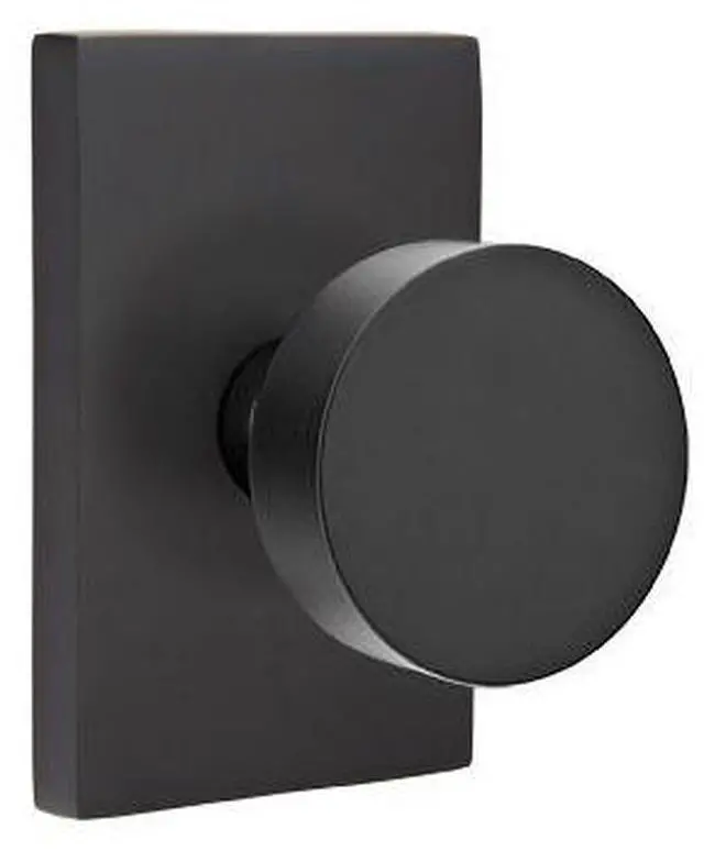 Alt view image 2 of 4 - Emtek 5112ROUUS19 Modern Door Knob  Easy to Install Door Hardware, Black