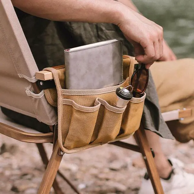 Alt view image 3 of 7 - Camping Chair Side Storage Bag - Portable Multifunctional Hanging Organizer