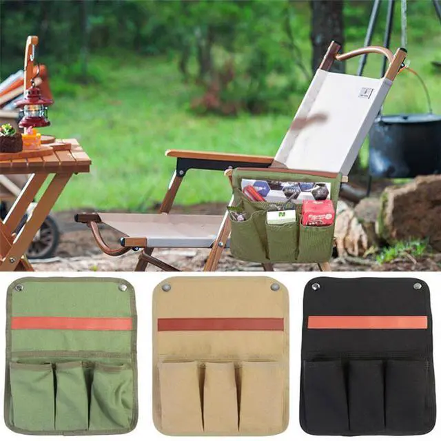 Alt view image 7 of 7 - Camping Chair Side Storage Bag - Portable Multifunctional Hanging Organizer