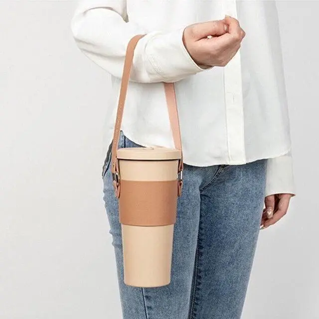 Alt view image 2 of 7 - Handheld Drink Carrier - Insulated Cup Sleeve for Iced Beverages