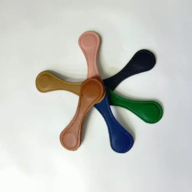 Alt view image 5 of 7 - Leather Magnetic Bookmark - Handmade Pendant Holder with Decorative Buckle