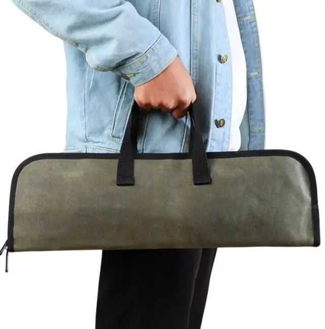 Alt view image 3 of 7 - Portable Chef's Knife Roll - Heavy - Duty, 4 Slots, for Cooking Trips