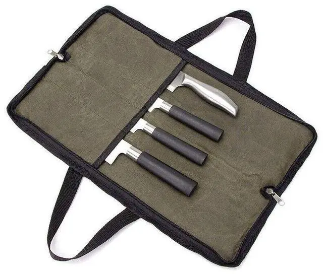 Alt view image 6 of 7 - Portable Chef's Knife Roll - Heavy - Duty, 4 Slots, for Cooking Trips