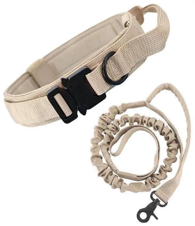Alt view image 4 of 7 - Tactical Retractable Dog Leash - Heavy-Duty Nylon Elastic Outdoor Leash